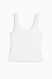 White Picot Trim Tank at Topshop